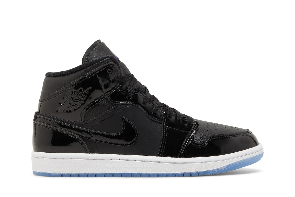 Jordan 1 Mid SE Space Jam - Black Patent Leather Sneaker