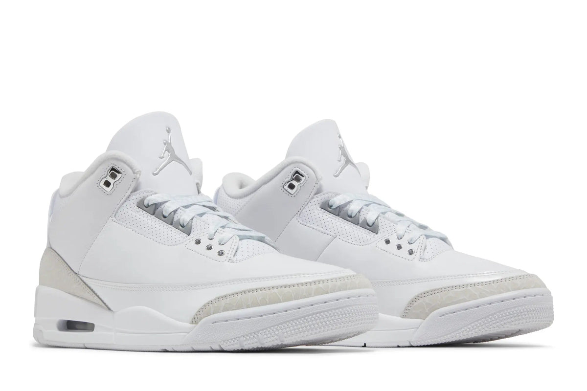 Jordan 3 Retro 'Pure Money' 2025 - White Metallic Silver Reissue