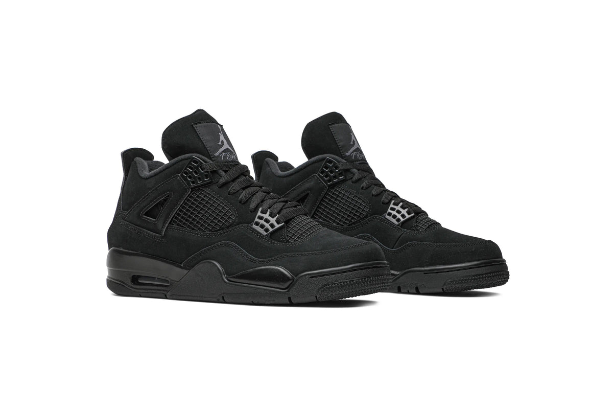Jordan 4 Retro 'Black Cat' 2020 - Classic Black Suede Basketball Sneaker